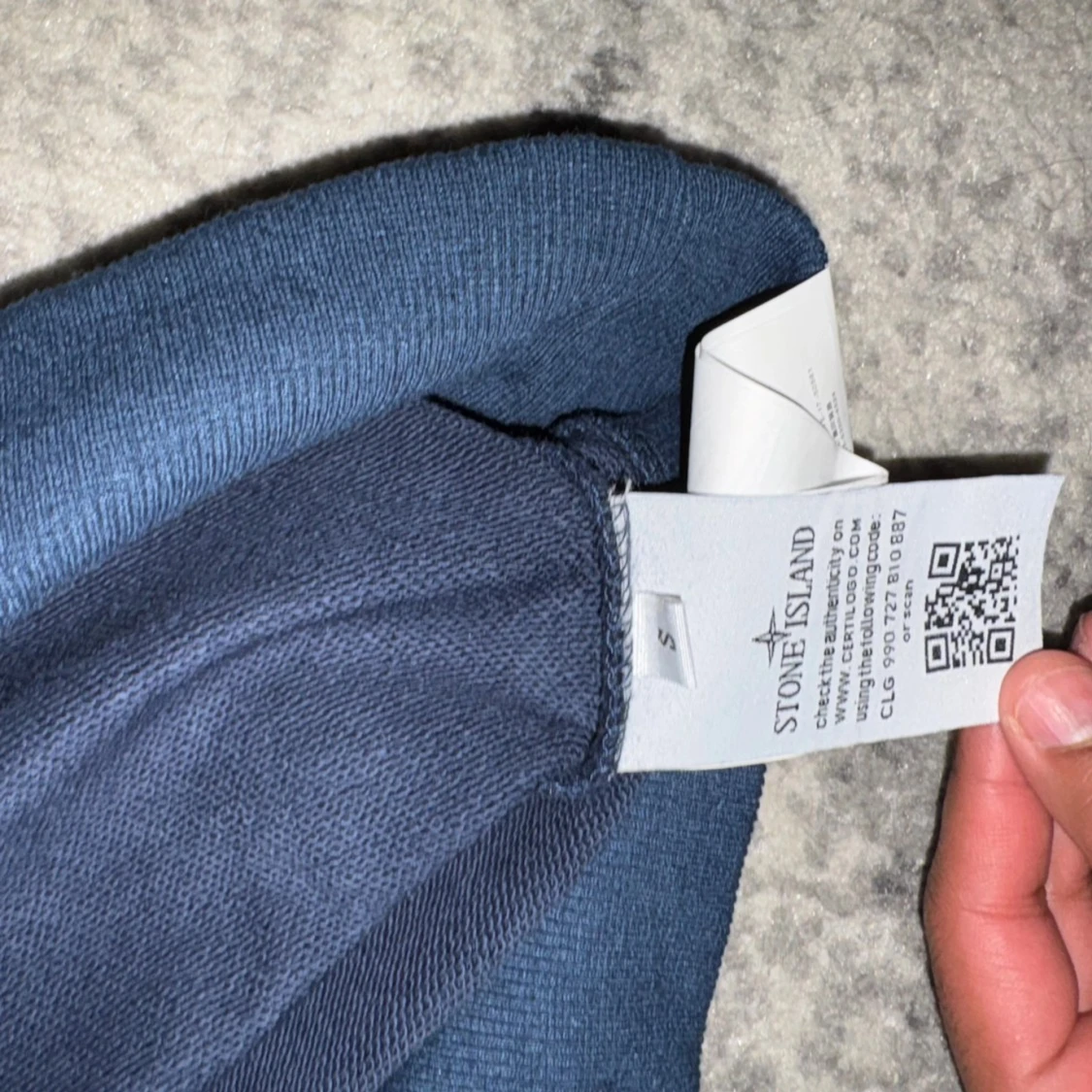 Marinblå Stone Island sweatshirt S - 3