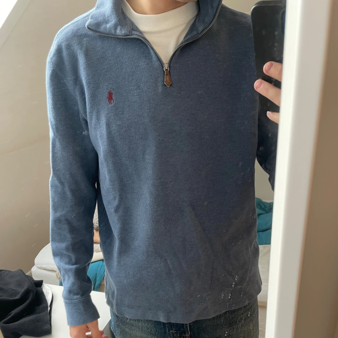 Blå half zip tröja från Polo Ralph Lauren