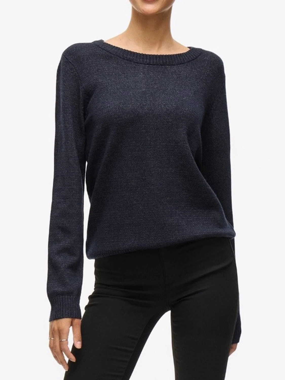 Mörkblå stickad tröja från Vila - 2