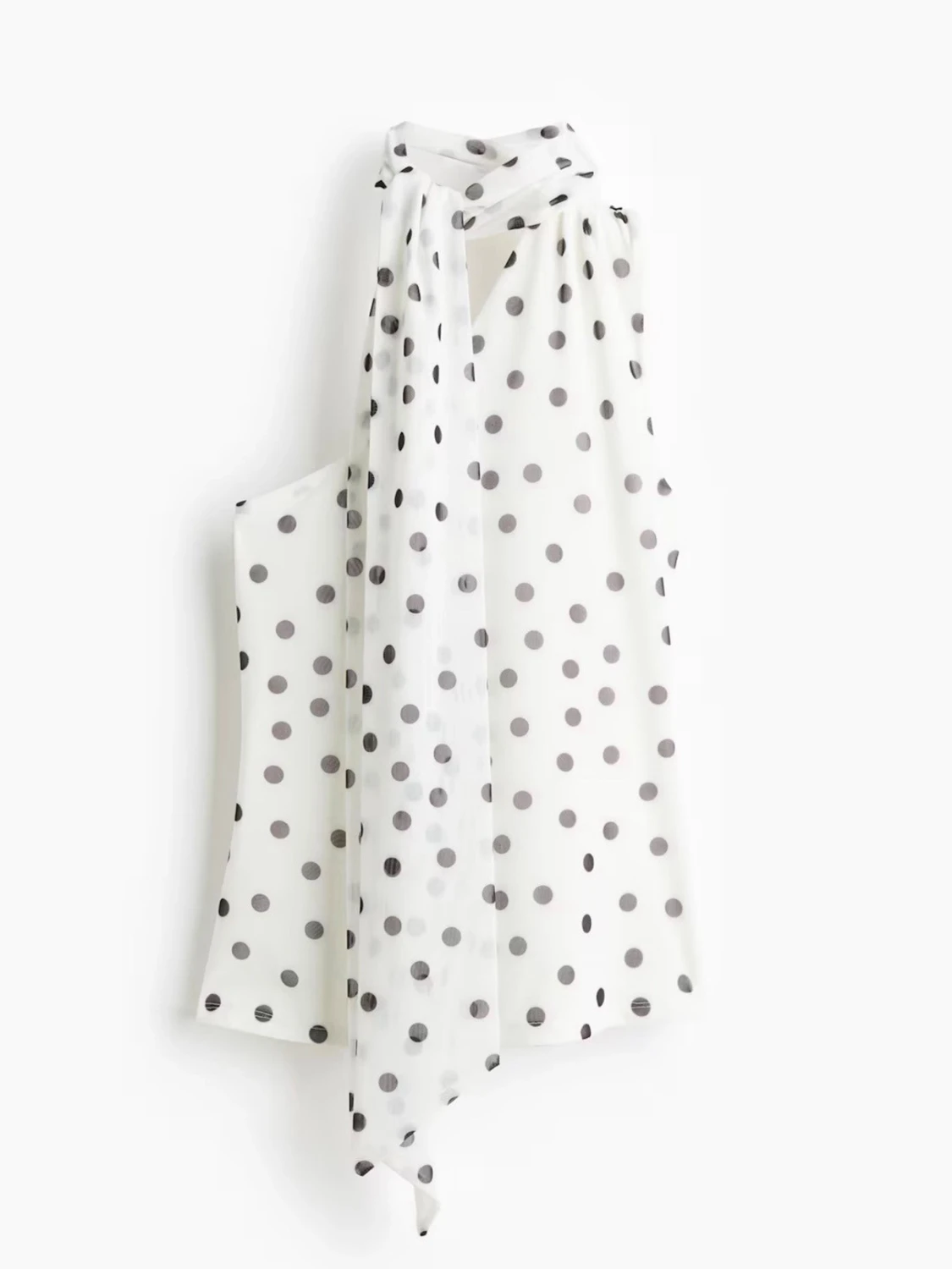 Fin polka dot blus