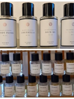 Essnce och Curiosa split 🌺 - Splittar mina parfymer från Essnce och från Curiosa i glasdekanter med spray 🌟2 ml-30 kr,3 ml-35 kr,5 ml-55 kr🌟Se listor bland bilderna vilka som finns,tryck på bilderna för att se all text 🌟Skriv vilka du önskar så lägger jag ut som ett nytt paket 