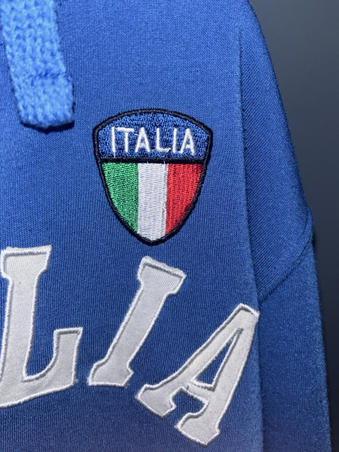 Blå Italia hoodie med huva - 3