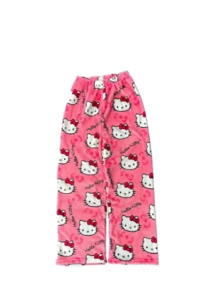 Hello kitty byxor  - Rosa mysiga hello kitty byxor som inte kommer till speciellt mycket användning tyvärr, storlek L men skulle säga att det sitter som en S/M inga hål fläckar osv bra skick 