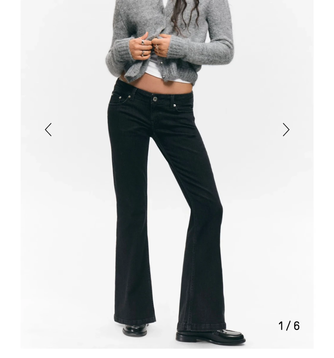 Svarta bootcut jeans lowwaist