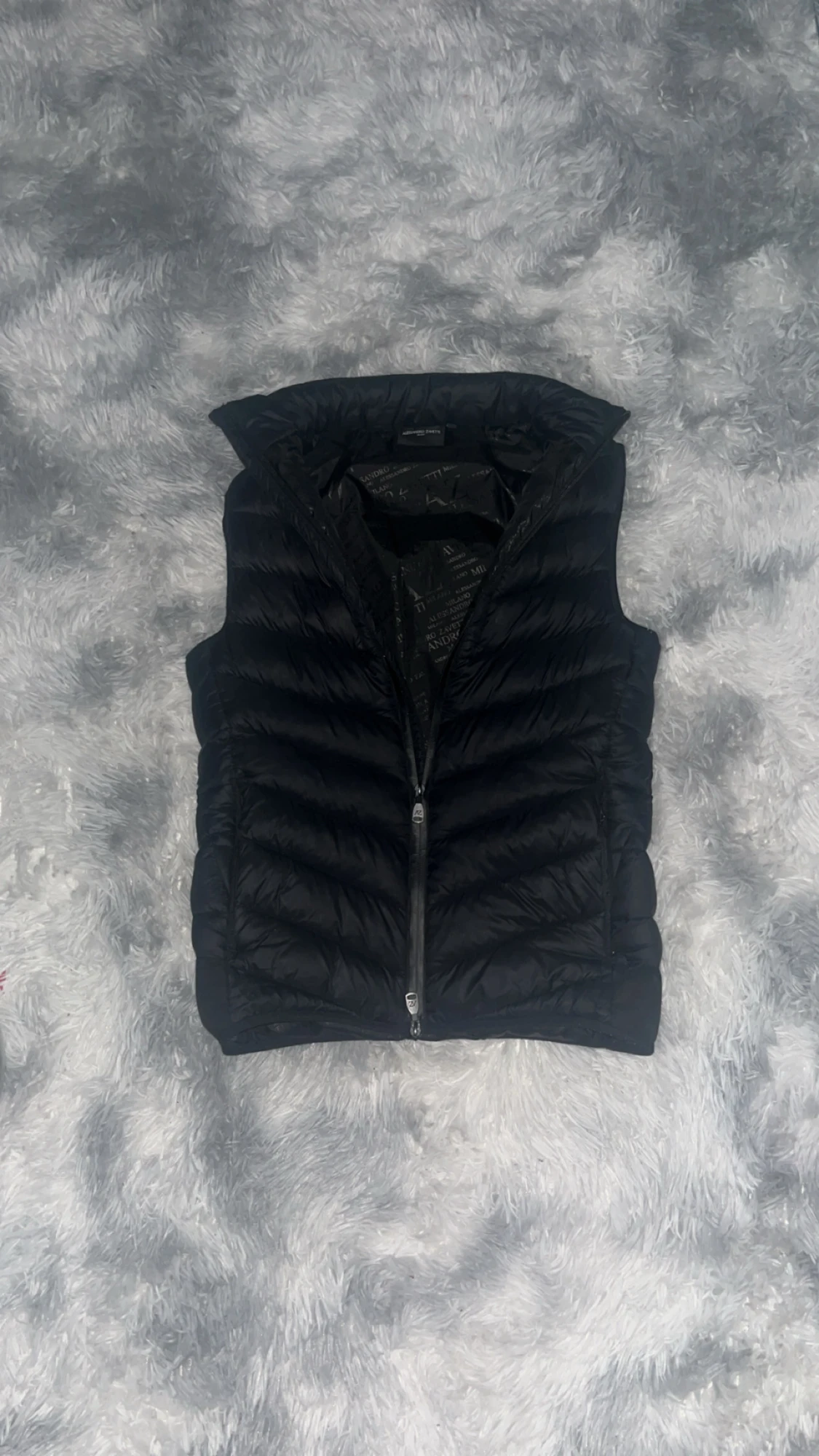 Svart dunväst Alessandro Zavetti XS