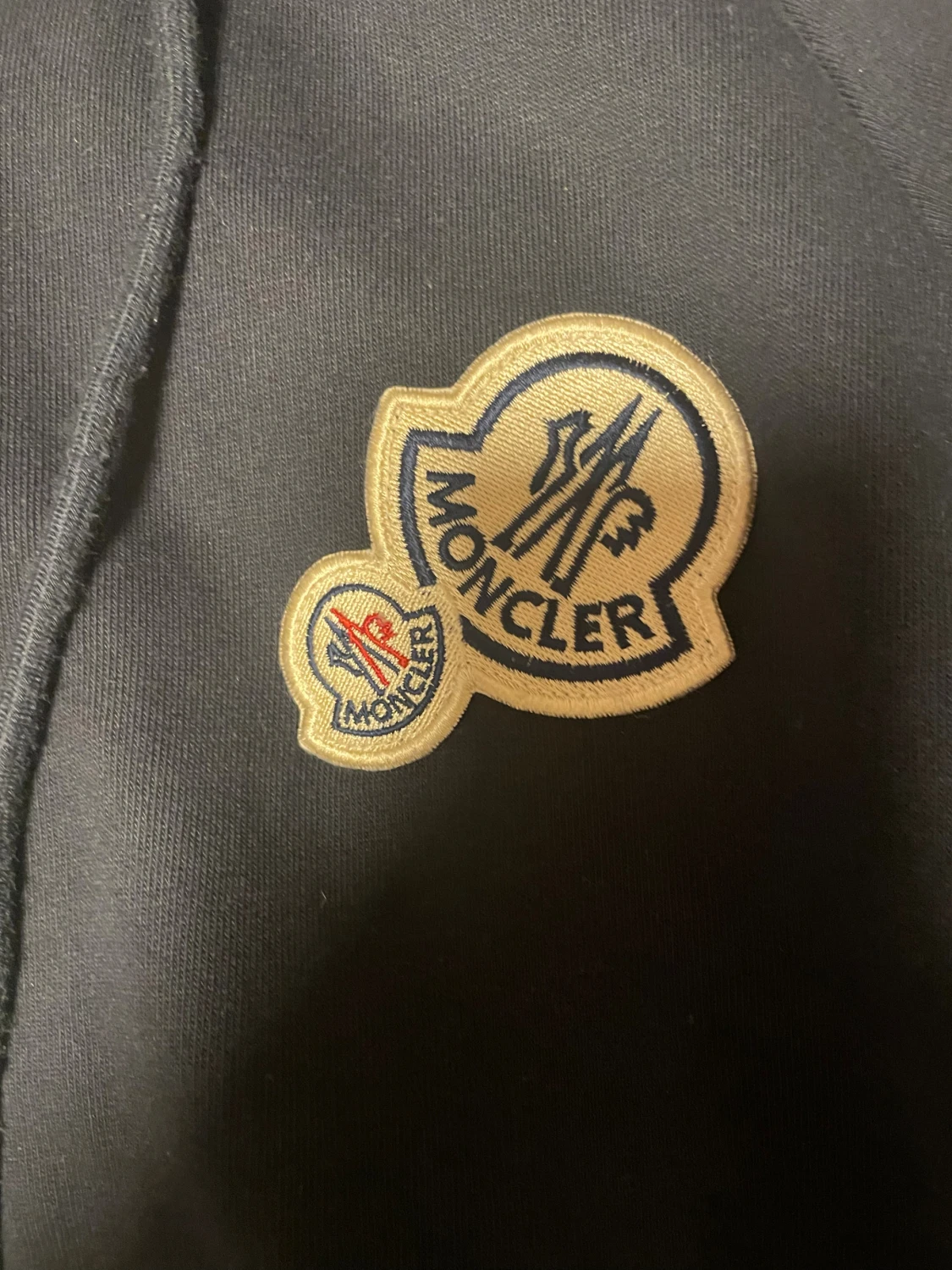 Svart Moncler hoodie med dragkedja - 1