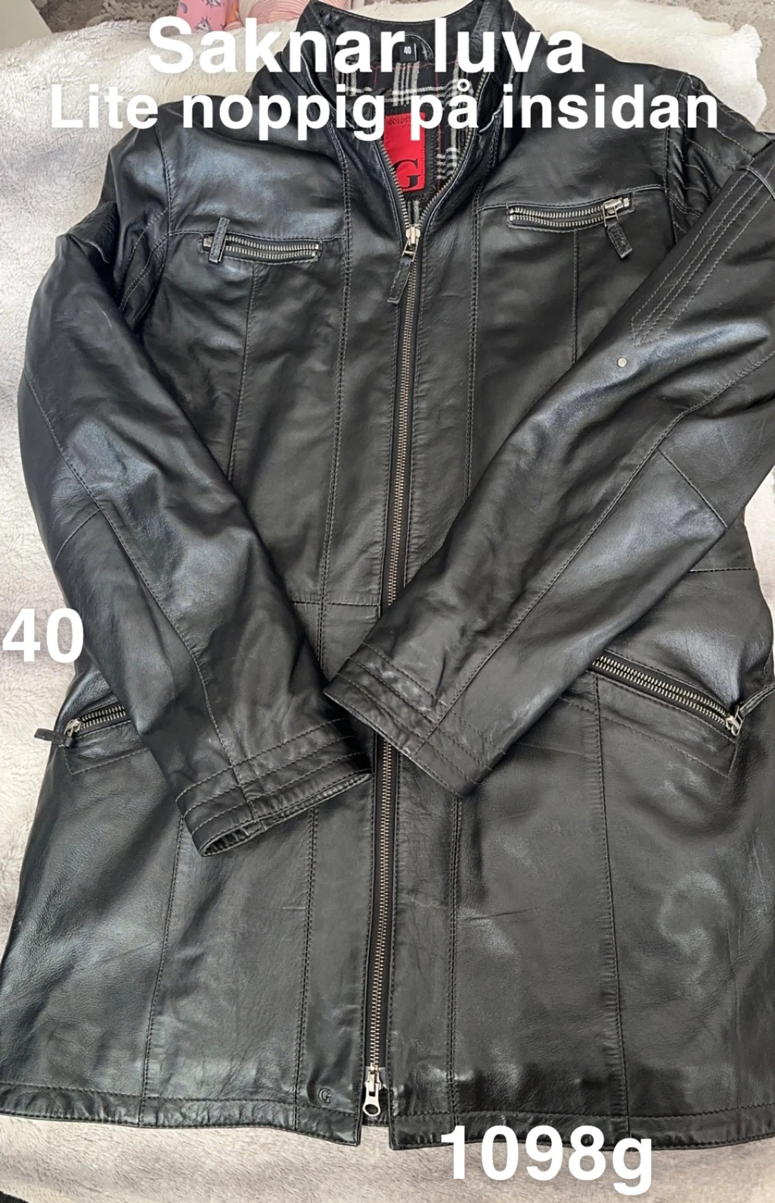 Svart skinnjacka från Vintage Extreme