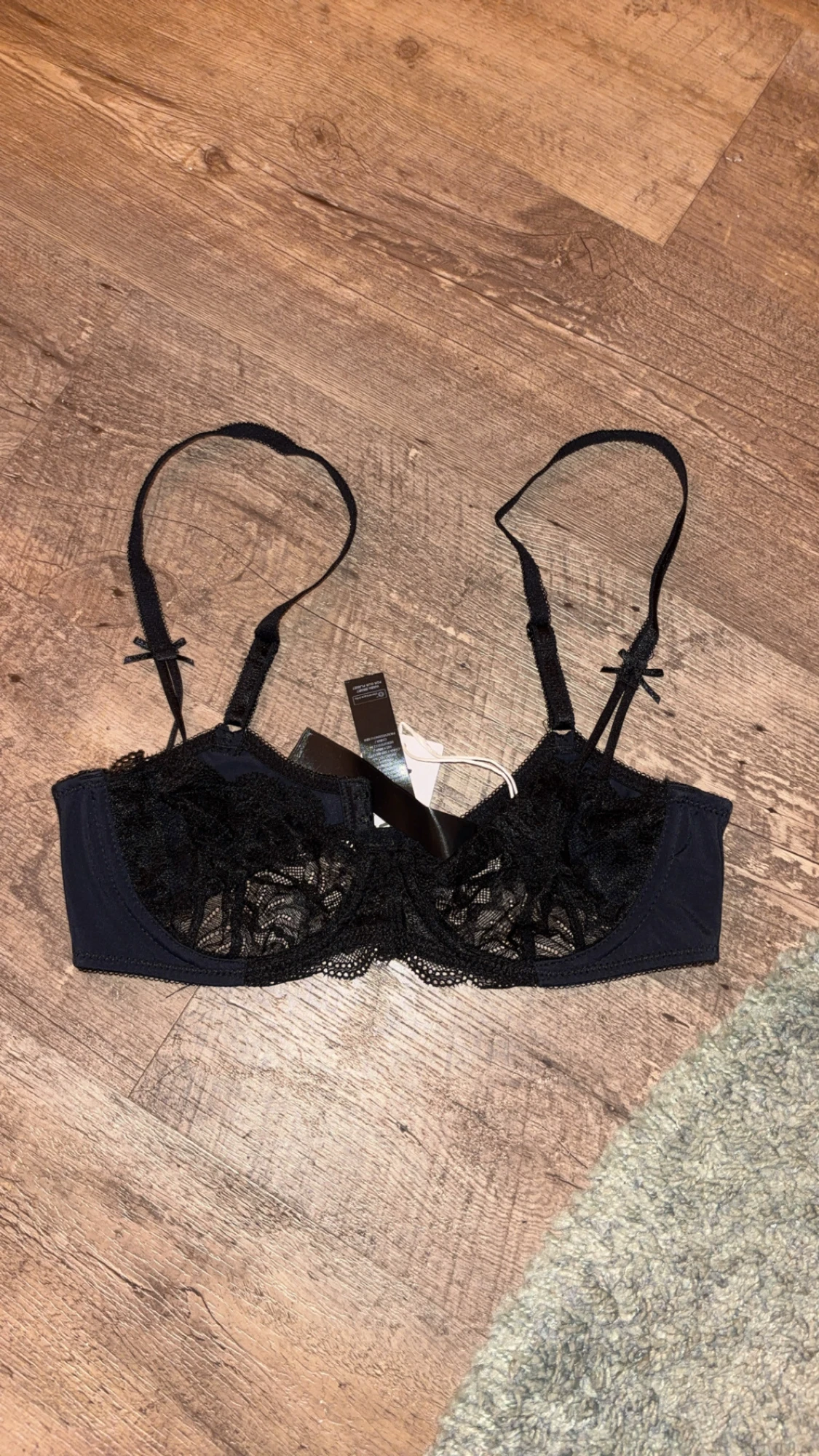 Svart spets bh Sugar Bow - 2