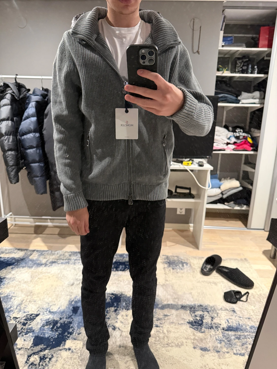 Grå Moncler Cardigan - 5
