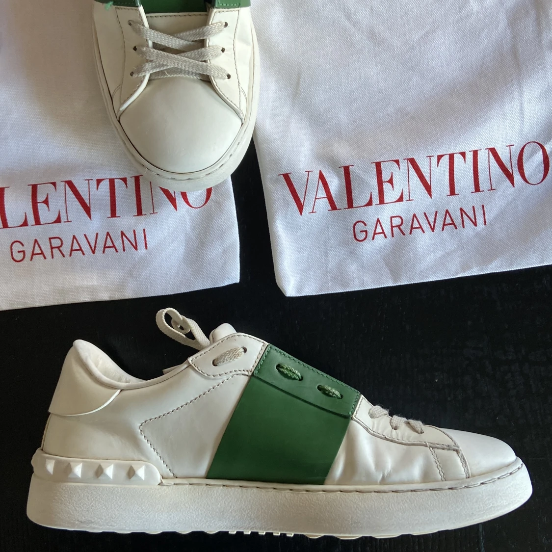 Valentino Garavani Open sneakers vit/grön - 2