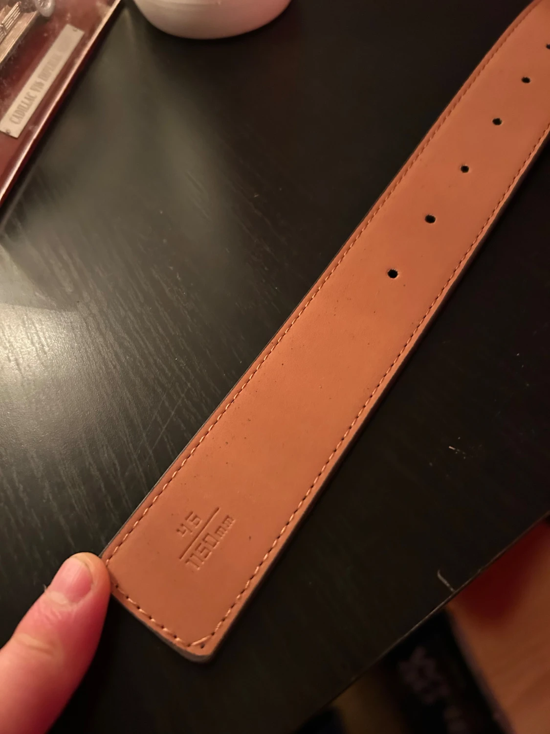 L läder bälte coffee Brown  - 3