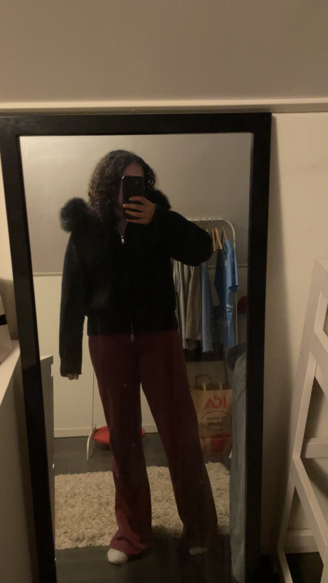 Svart päls jacka från Alessa - 1