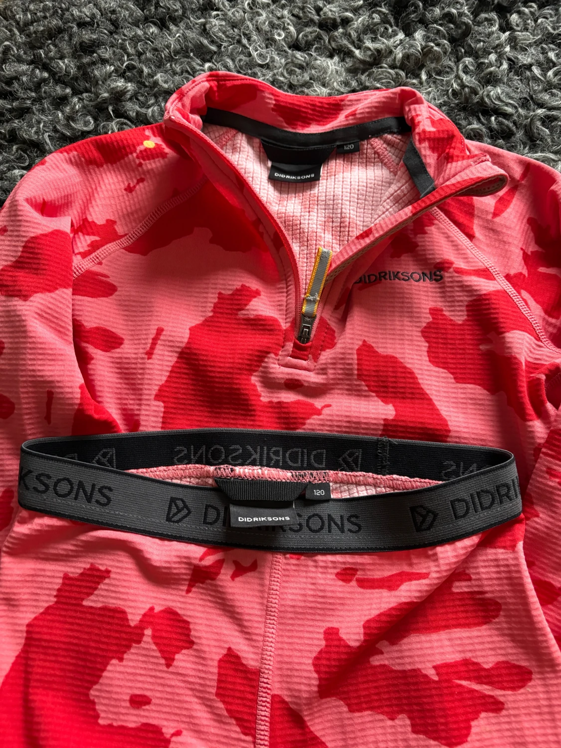 Rosa och röd fleece-tröja Didriksons - 1