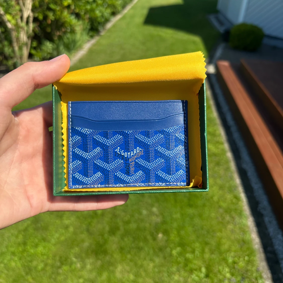 Blå Goyaard korthållare - 2