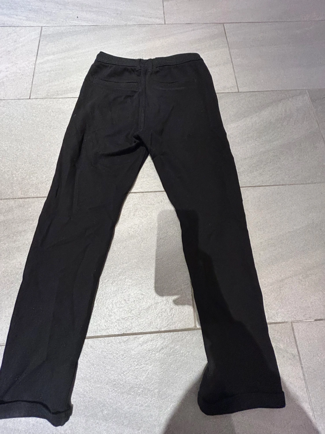 Svarta kostymbyxor med snöre - 2