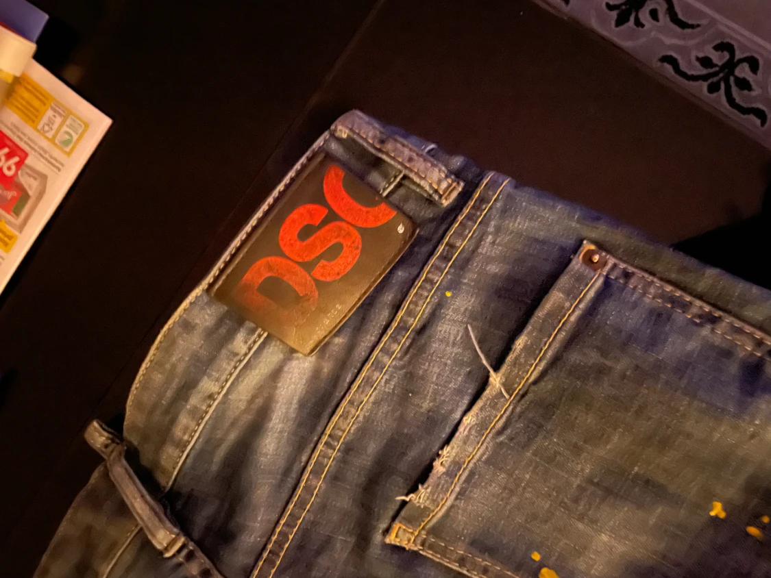 Blå DSQUARED2 jeans med färgstänk - 3