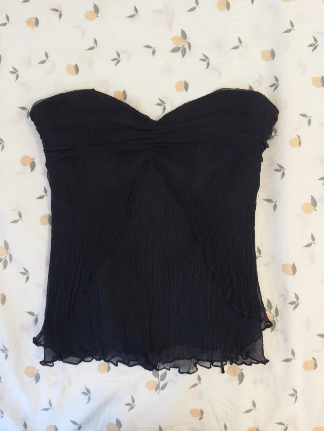 vintage y2k dark dollette halterneck knyttopp  - 4