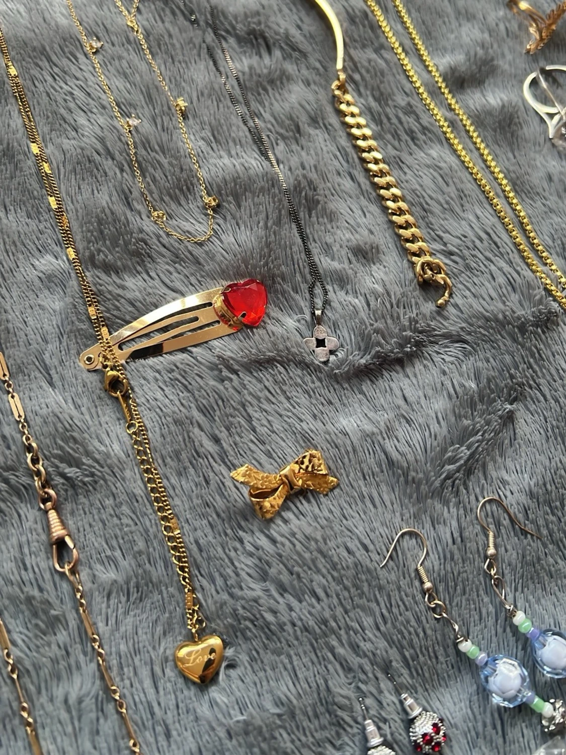 Samling vintage smycken i guldton - 6