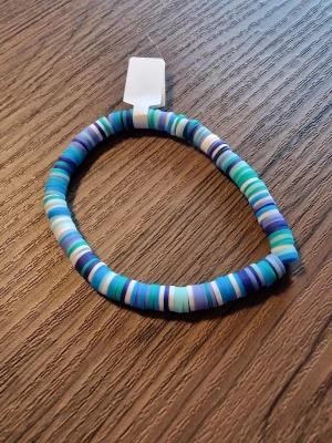 Armband polymerlera - Armband bohemian clay. Stretch armband. Semester stil. Polymerlera. 5,5 cm omfång.