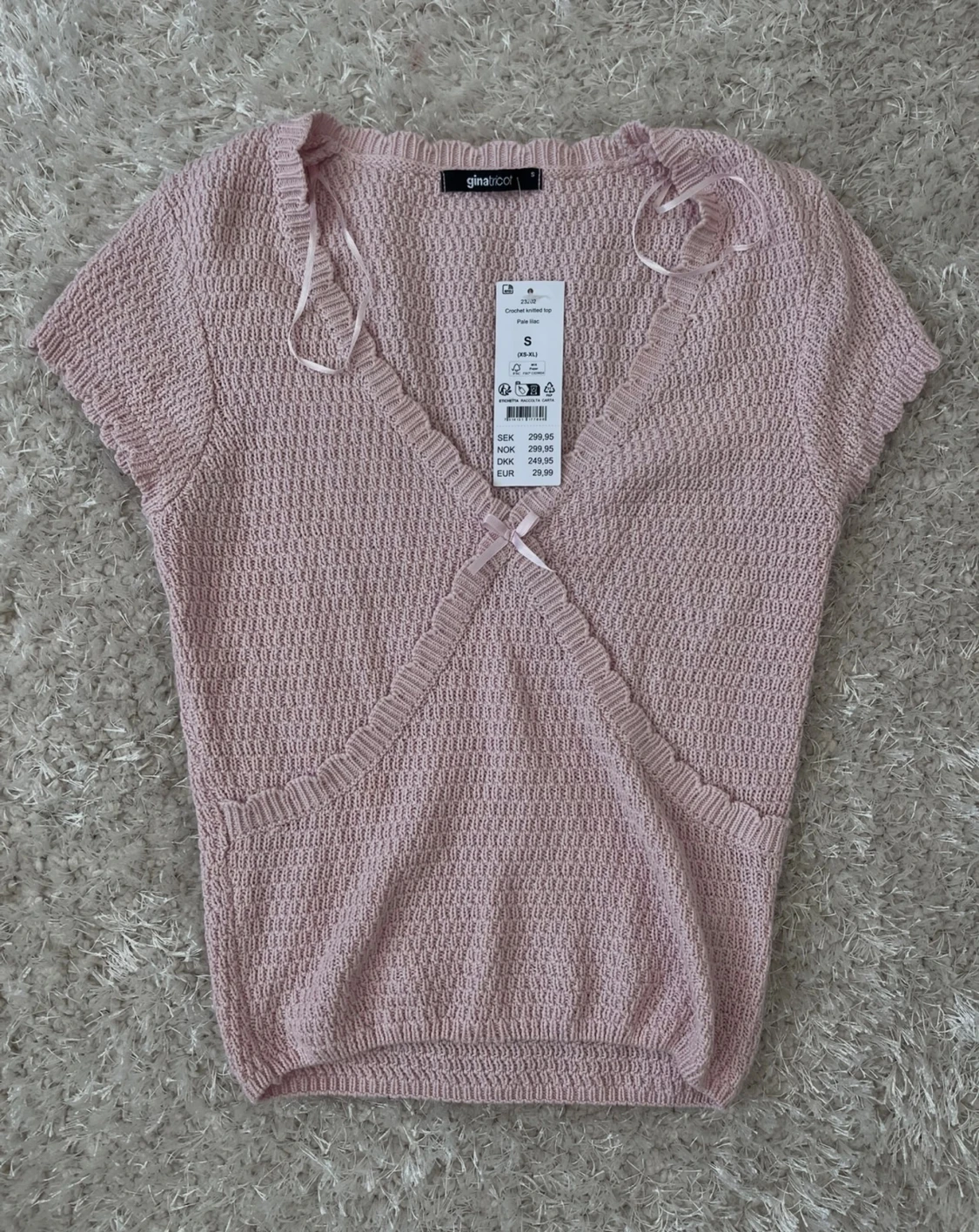 Stickad rosa topp från Gina Tricot - 2