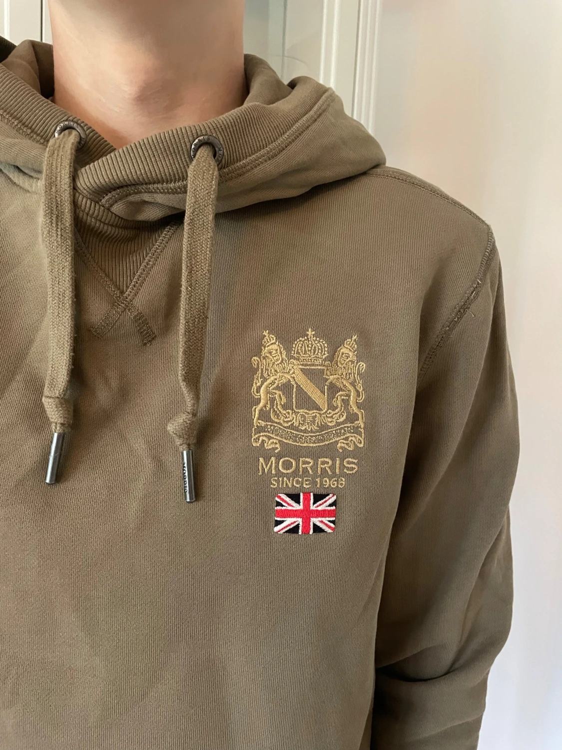 Olivgrön hoodie från Morris - M - 1