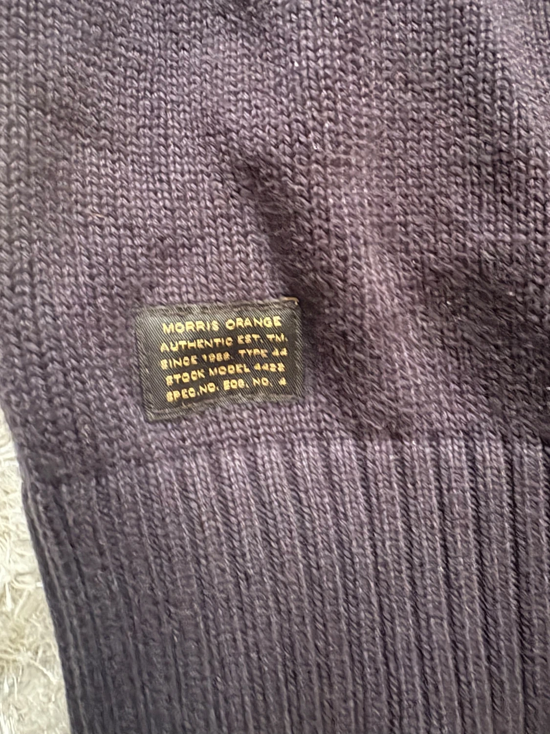 Mörkblå stickad tröja Morris M - 2