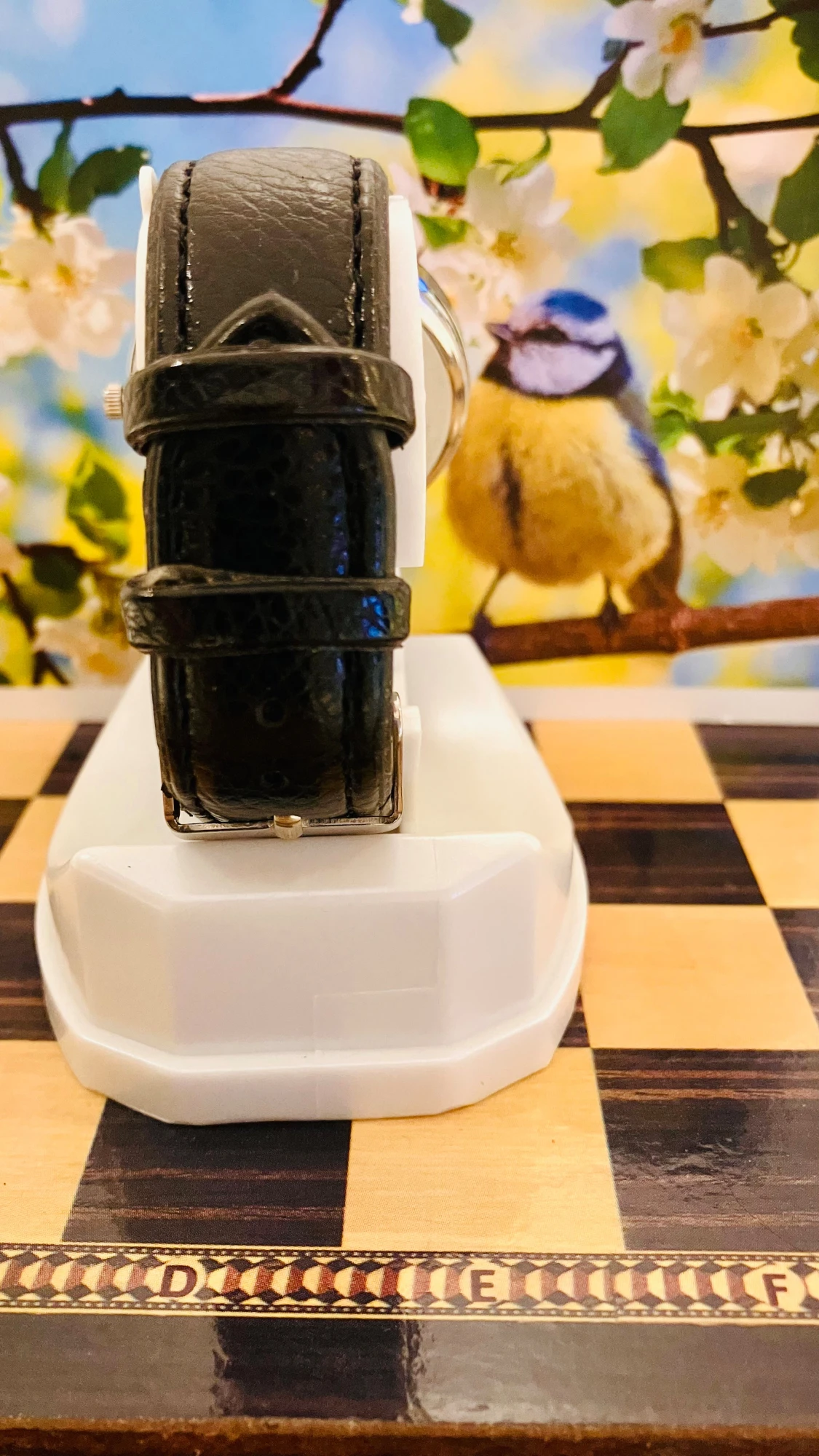 Pierre Herman Silver klocka med svart läderband - 3