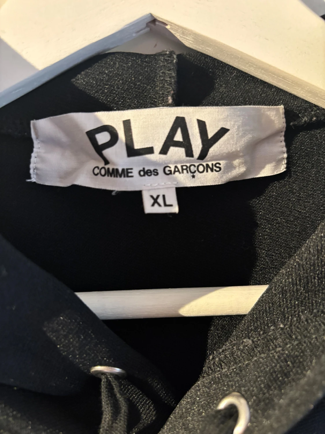 Svart CDG Play Hoodie  - 2