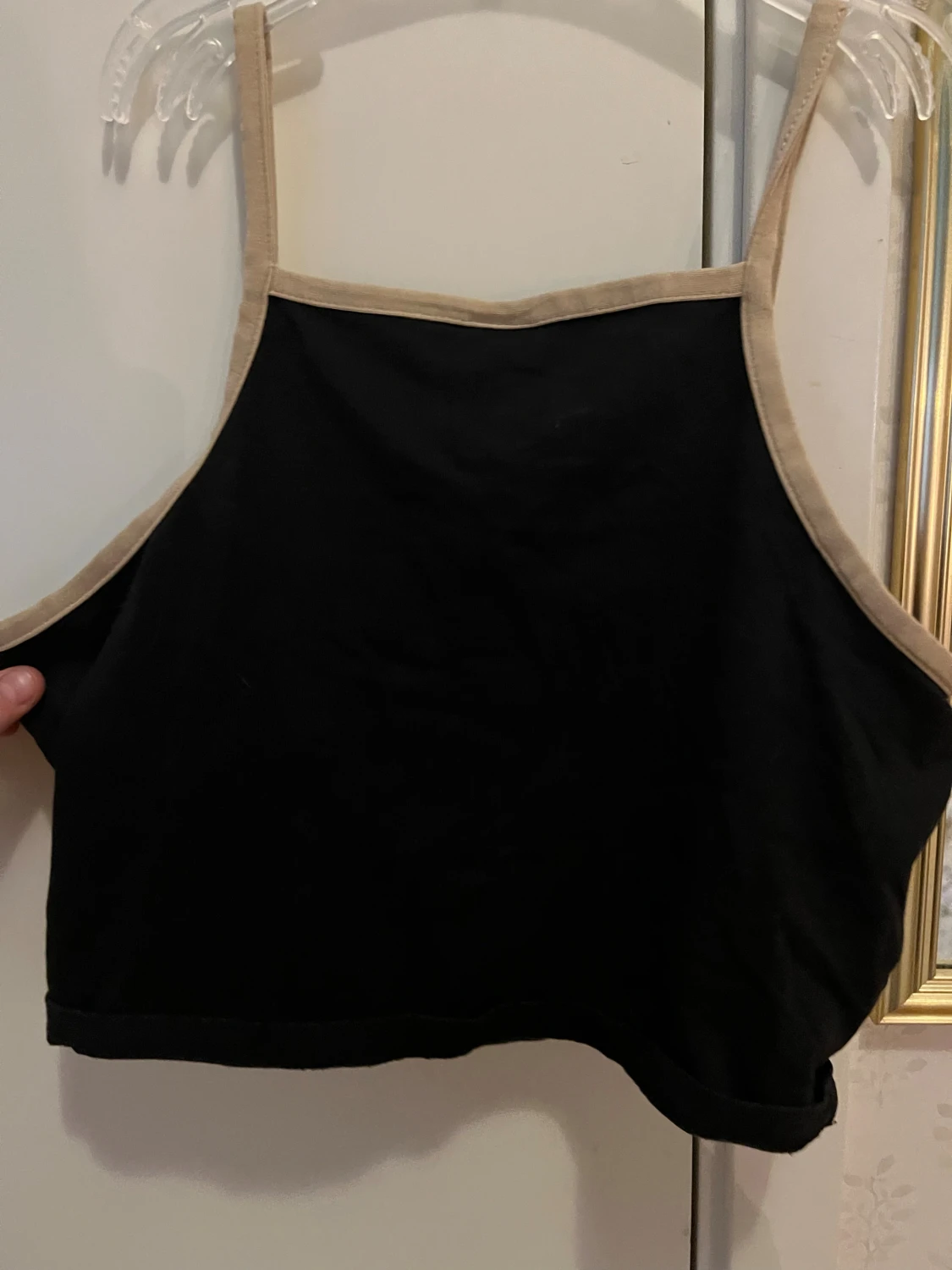 Svart linne/topp- strl 146-152 - 2