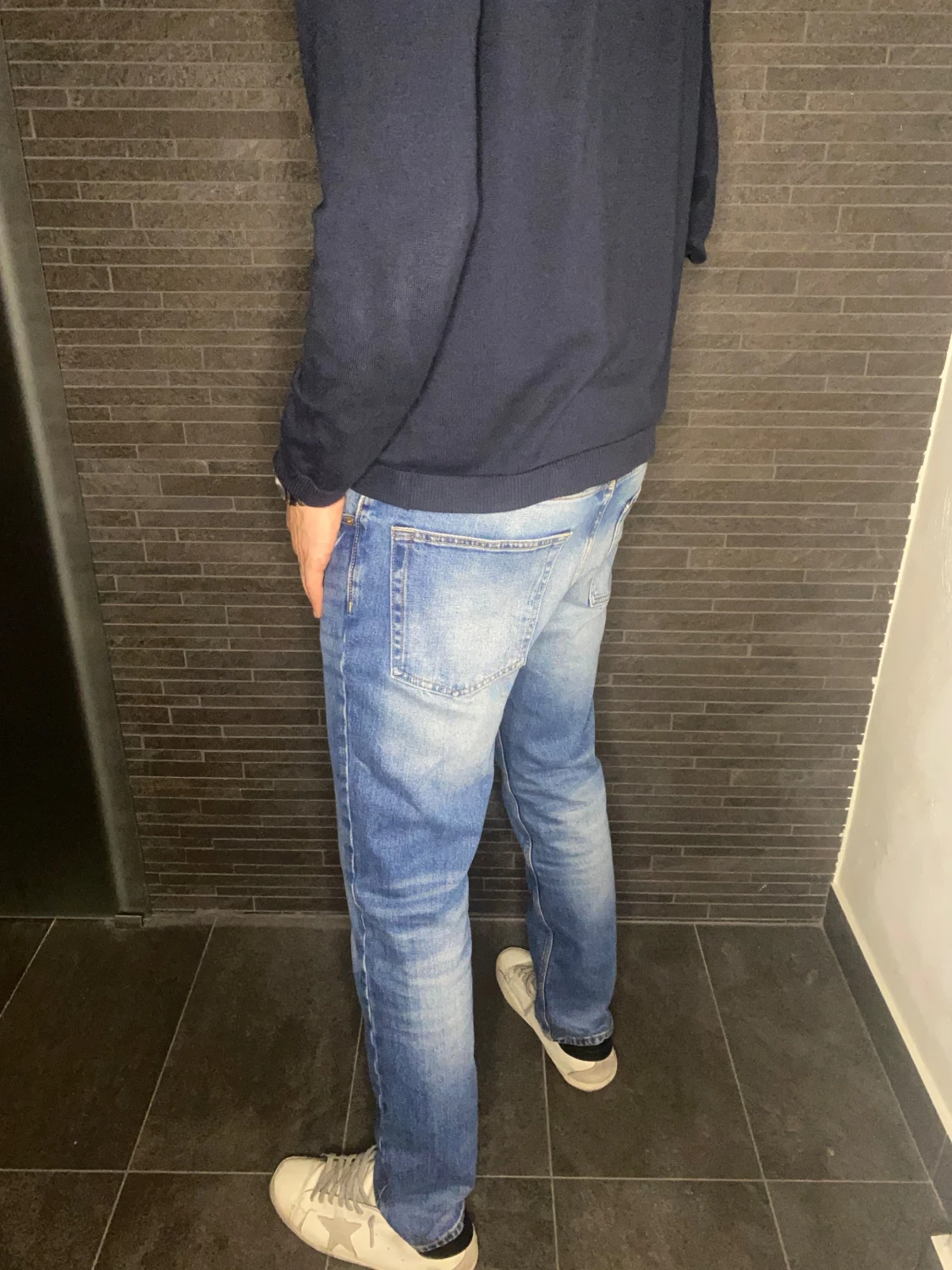 Blå vintage jeans - 1