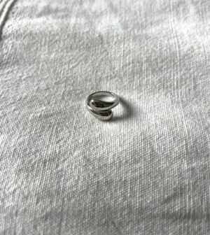 Silver ring - Justerbar och rostfri stål 
