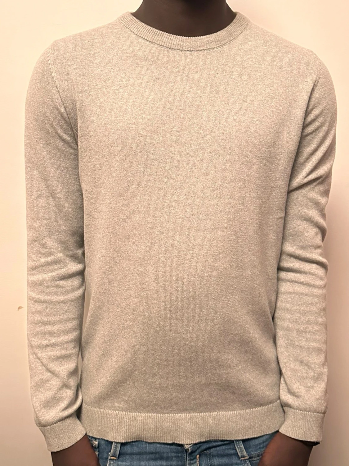 Lindbergh grå stickad tröja – Relaxed Fit, storlek S - 2