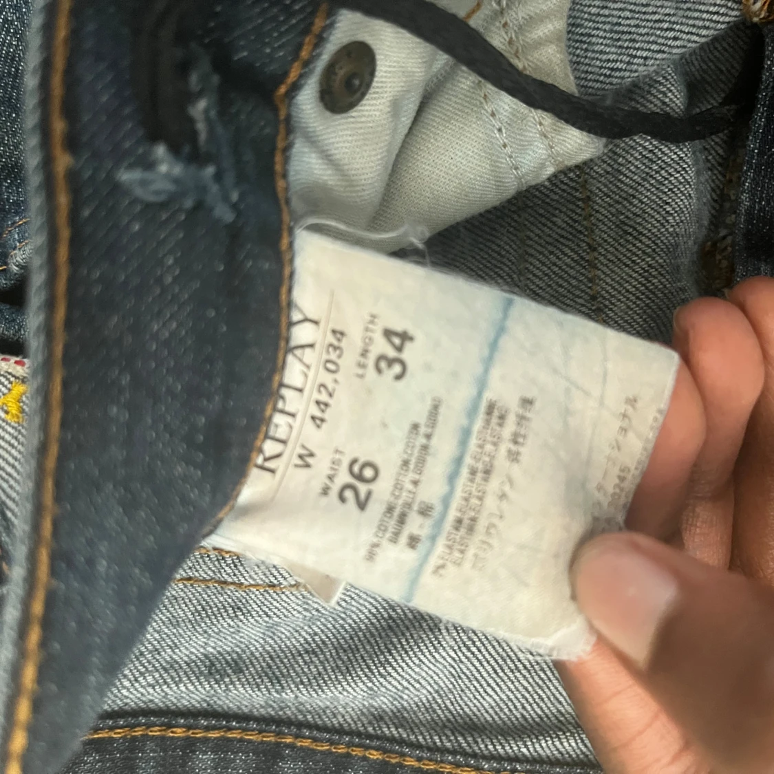 Blå bootcut jeans från Replay, W26 L34 - 3