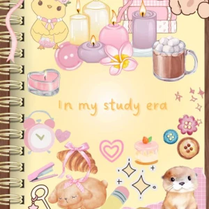 In my study era Digital anteckningsbok - Söt spiralbunden anteckningsbok med gulliga illustrationer av djur, bakverk och studietillbehör. Perfekt för dig som vill göra pluggandet roligare och mer inspirerande! Passar både till skolan och fritiden.