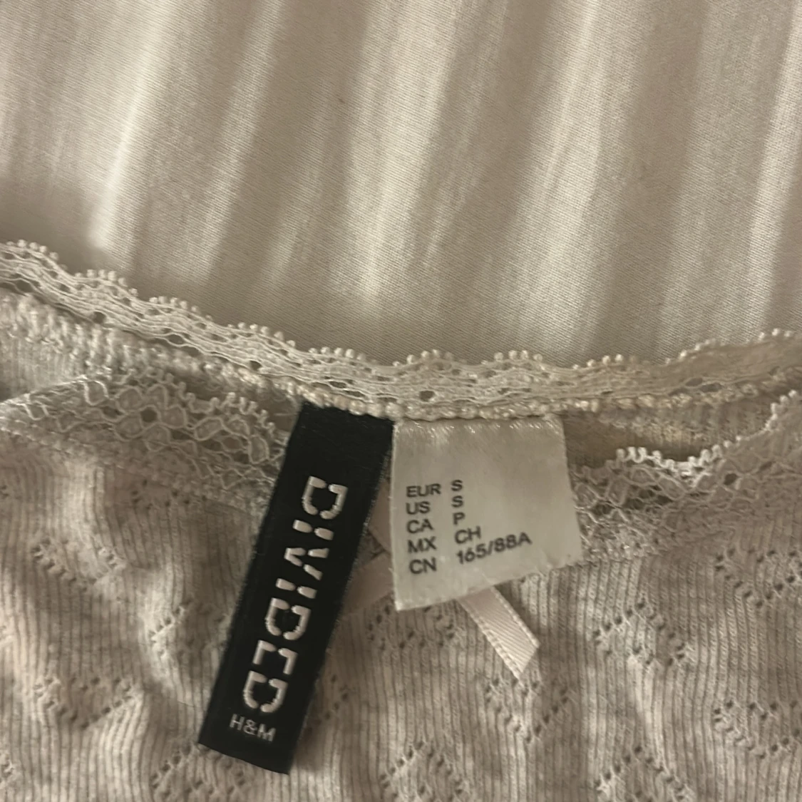 Vit spetsdetaljerad linnetopp H&M Divided - 2
