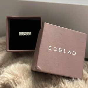 Edblad signetring MOM i stål - Helt oanvänd Snygg signetring från Edblad i blankt silverfärgat stål med texten 'MOM' ingraverad framtill. Levereras i original ask. Säljer för den är för liten.