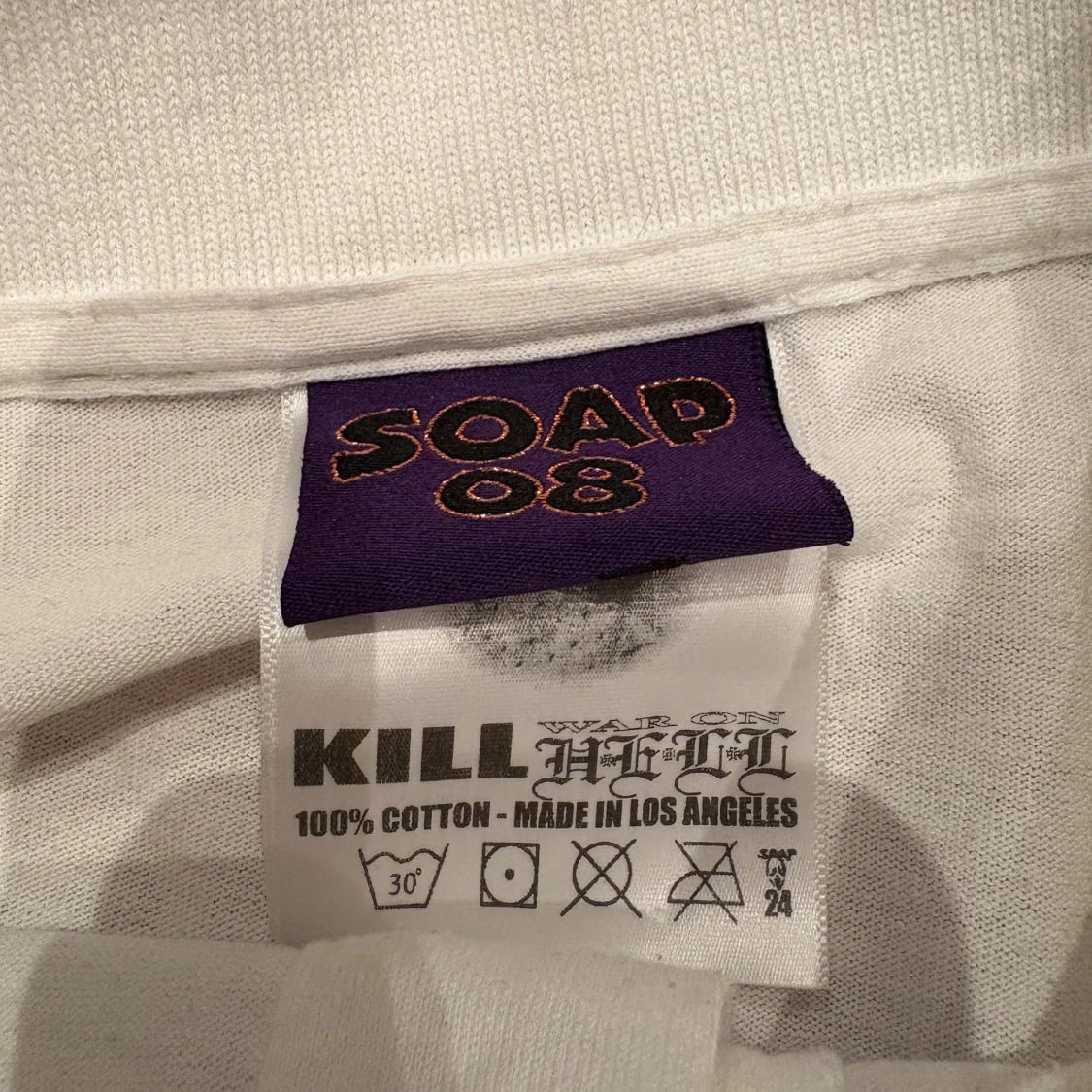 Vit polo från Soap08 med tryck - 3