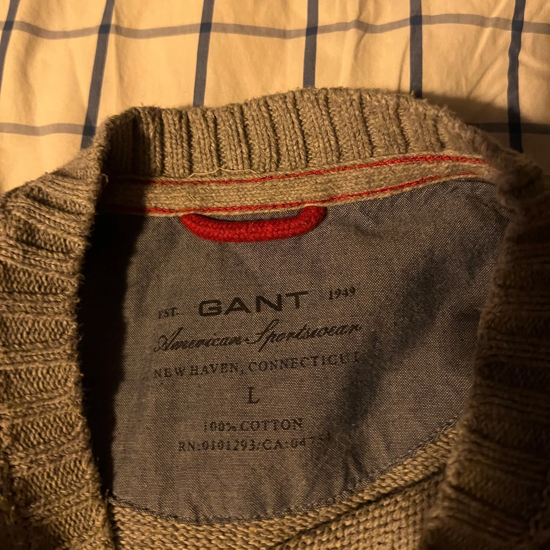 Grå stickad tröja GANT med USA-flagga - 3