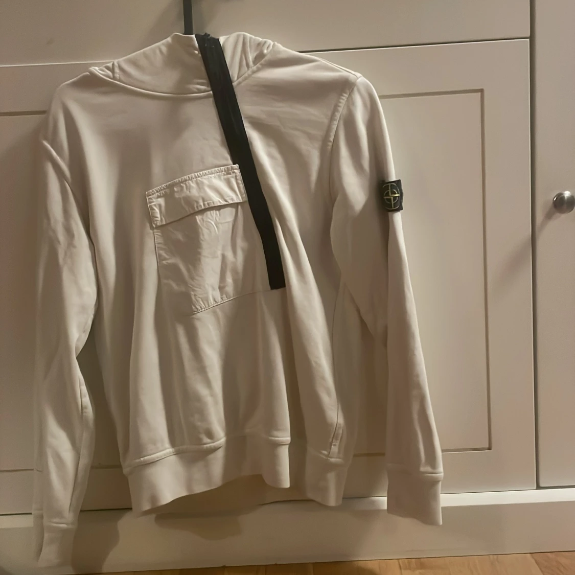 Vit hoodie från Stone Island Junior