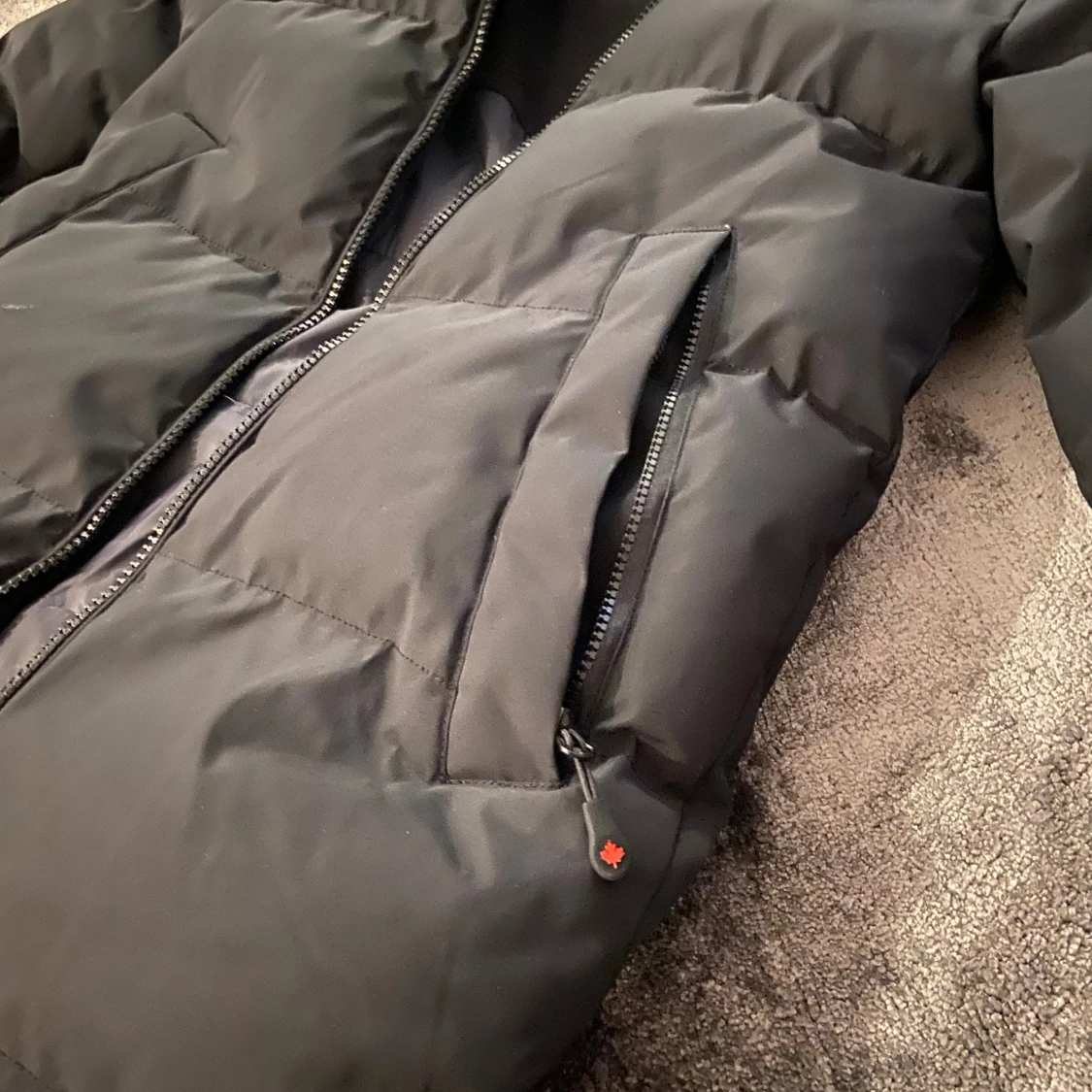 Svart lång pufferjacka Zavetti Canada - 2