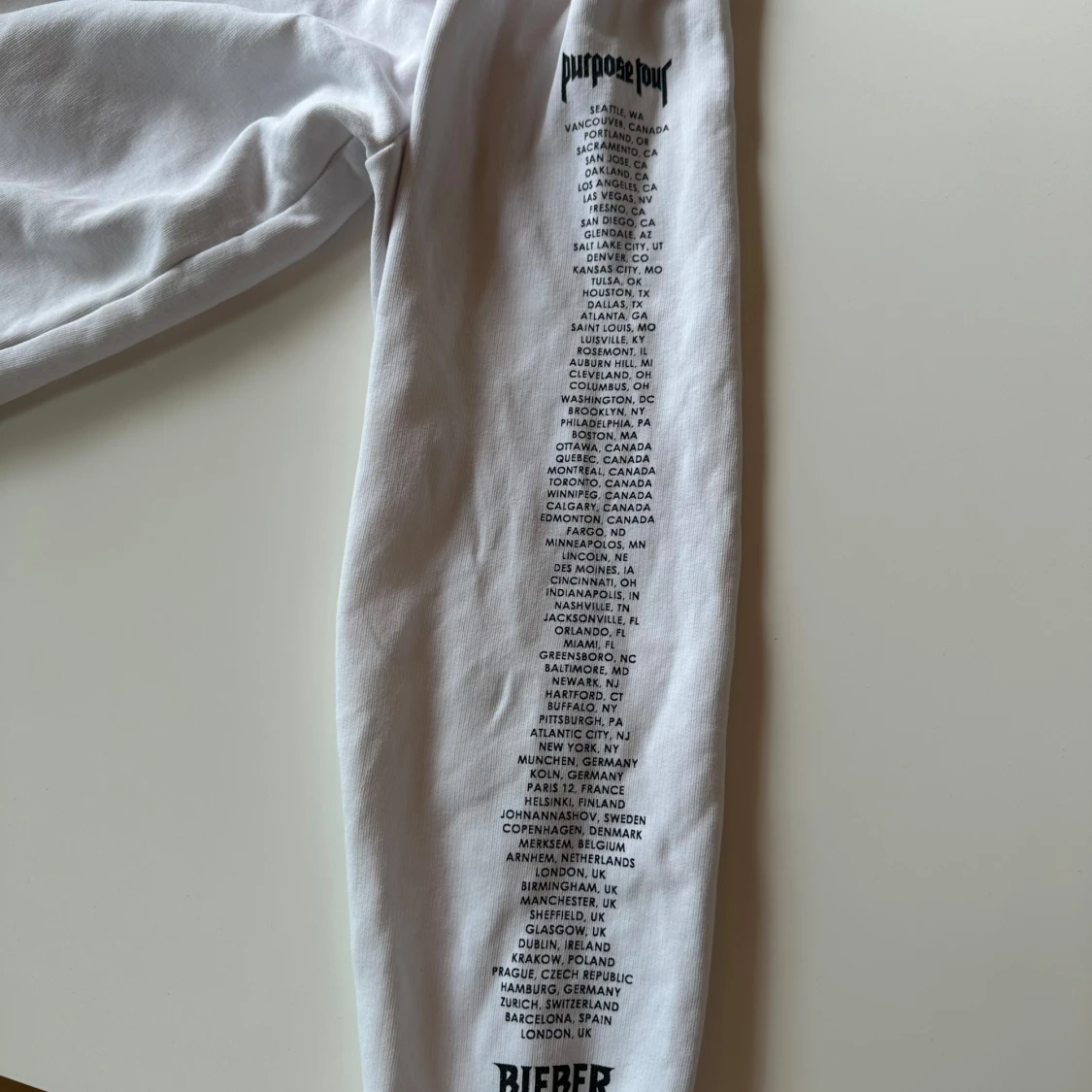 Vit Purpose Tour hoodie från Bieber - 2