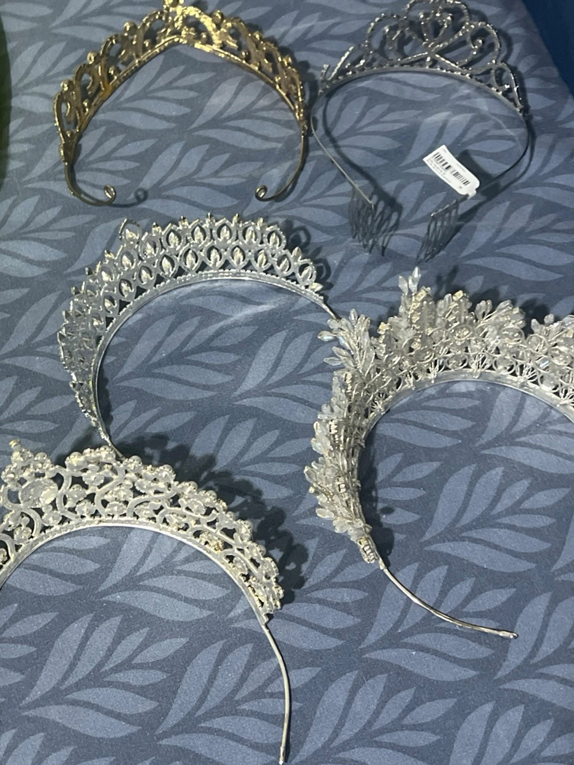 Glittrig silverfärgad tiara - 2