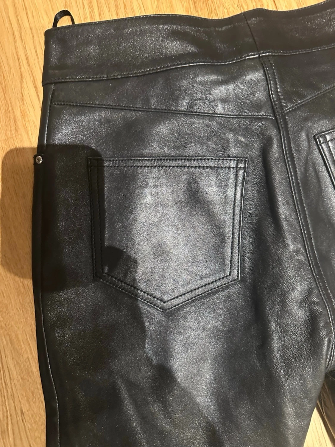 Svarta skinnbyxor Stand Studio strl 34 nya äkta skinn  - 2