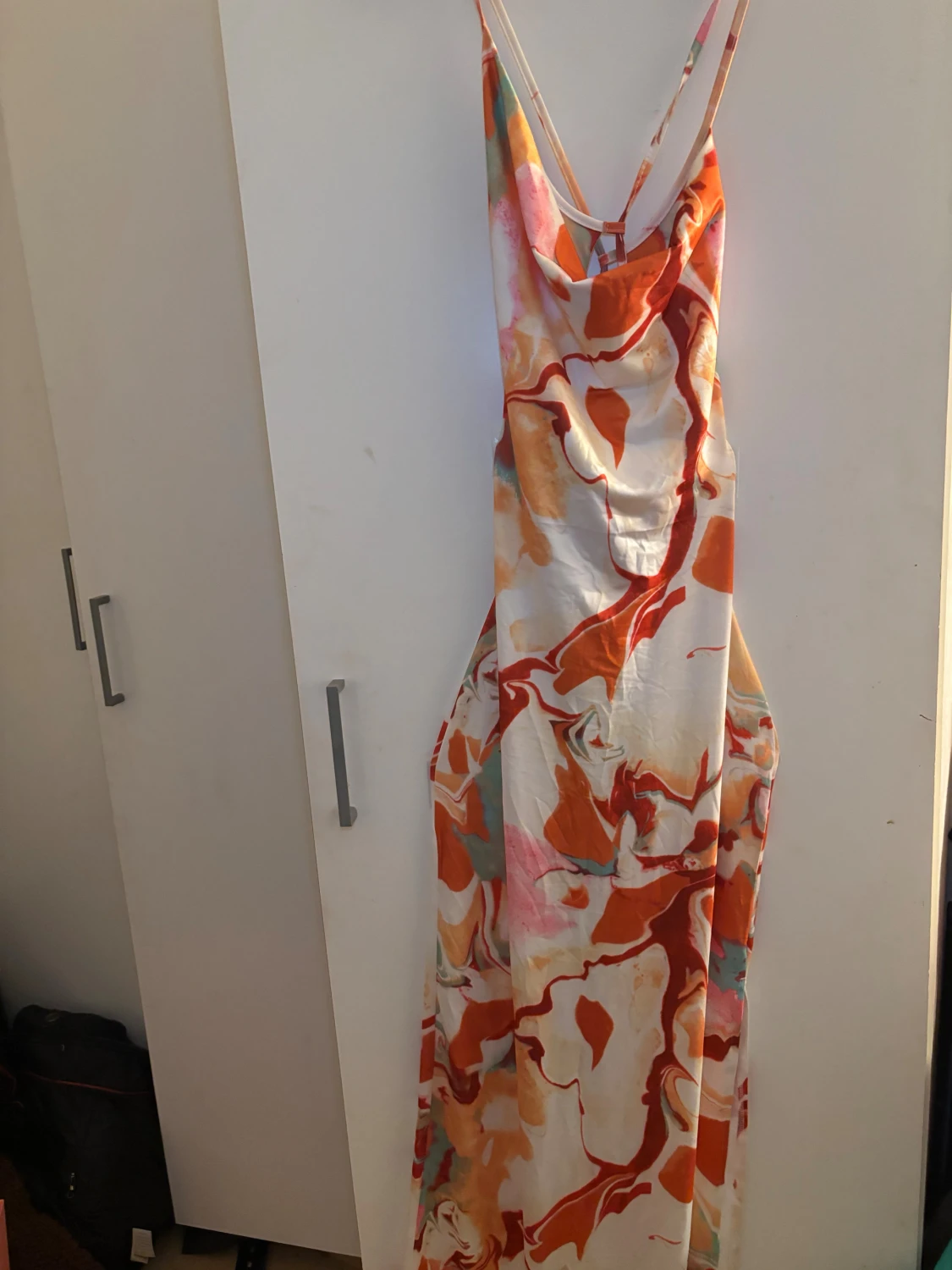 Färgstark långklänning med mönster - 1