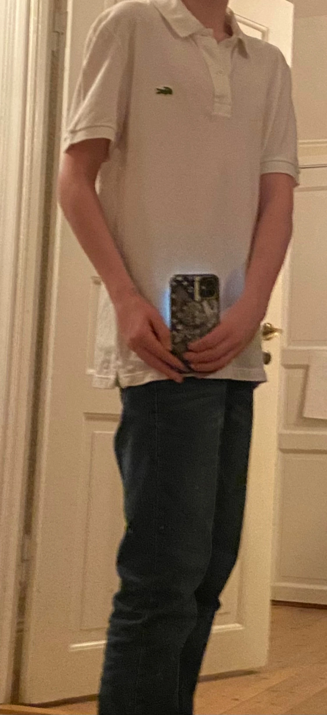 Vit pikétröja Lacoste slim fit M - 3