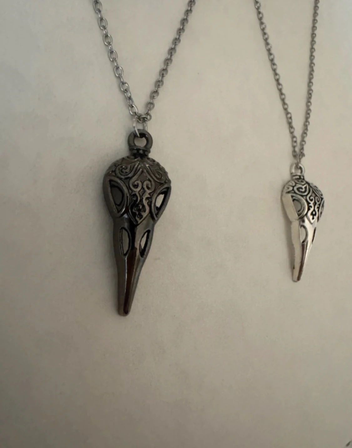 Silverhalsband x2 döskallar - 1