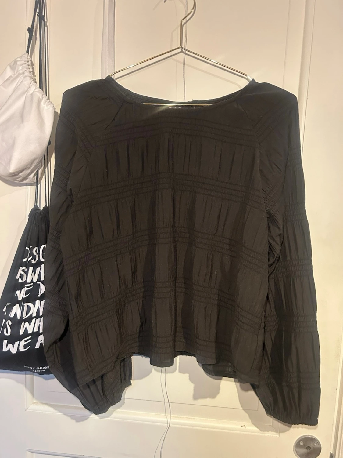 Svart långärmad topp - 3