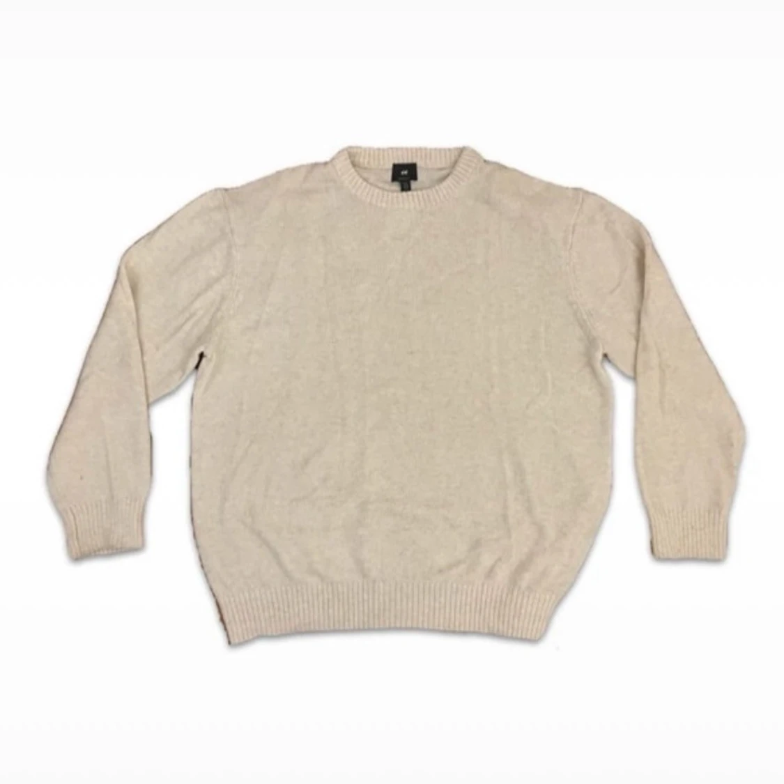 stickad h&m beige tröja - 3