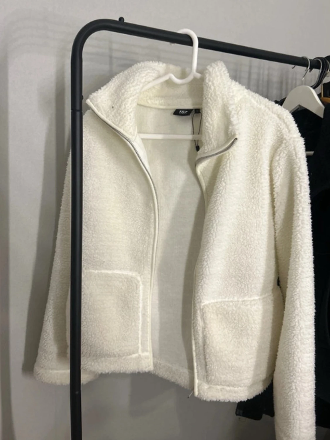 Vit teddyjacka 