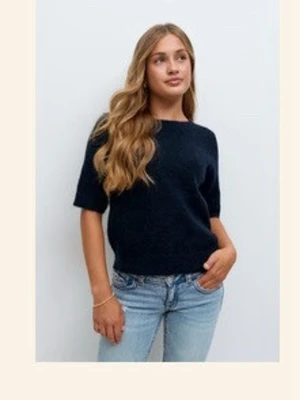 Mörkblå stickad tröja från Gina  - Mörkblå stickat topp från Gina som jag aldrig använt💕